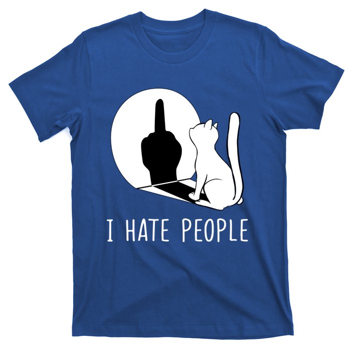 Grumpy Kitten Cats I DonT Like People Cat I Hate People Cat Gift T-Shirt