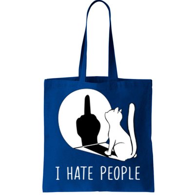 Grumpy Kitten Cats I DonT Like People Cat I Hate People Cat Gift Tote Bag