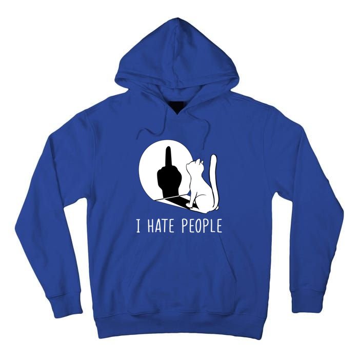 Grumpy Kitten Cats I DonT Like People Cat I Hate People Cat Gift Tall Hoodie