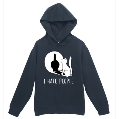 Grumpy Kitten Cats I DonT Like People Cat I Hate People Cat Gift Urban Pullover Hoodie