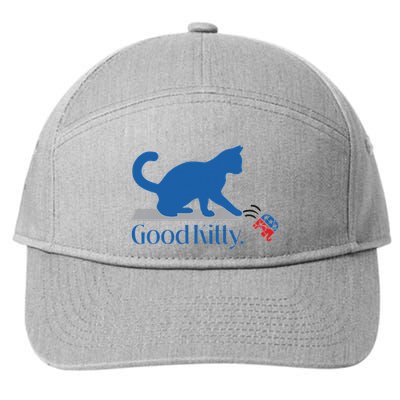 Good Kitty Cat Ladies For Kamala Vote Blue 7-Panel Snapback Hat