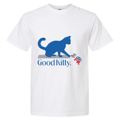 Good Kitty Cat Ladies For Kamala Vote Blue Garment-Dyed Heavyweight T-Shirt