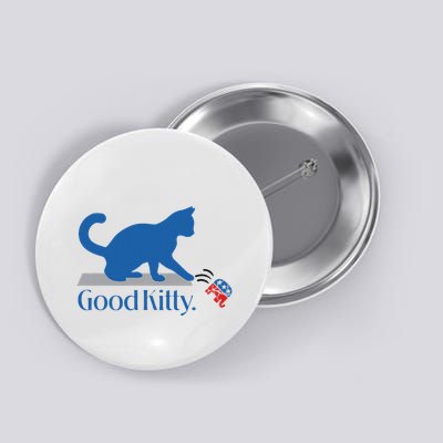 Good Kitty Cat Ladies For Kamala Vote Blue Button