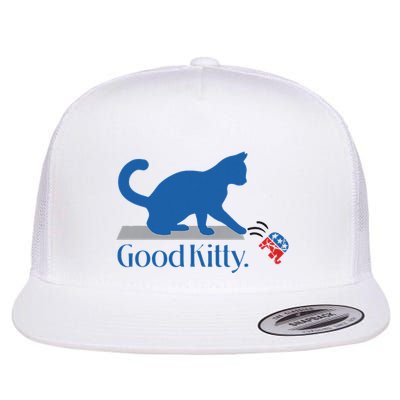 Good Kitty Cat Ladies For Kamala Vote Blue Flatbill Hat