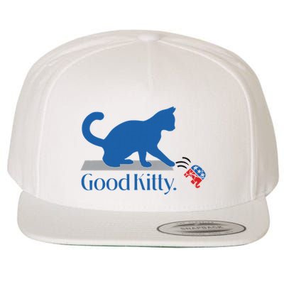 Good Kitty Cat Ladies For Kamala Vote Blue Wool Snapback Cap