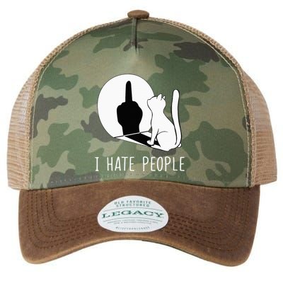 Grumpy Kitten Cats I Dont Like People Cat Legacy Tie Dye Trucker Hat