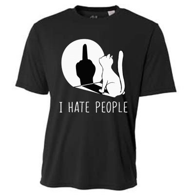 Grumpy Kitten Cats I Dont Like People Cat Cooling Performance Crew T-Shirt