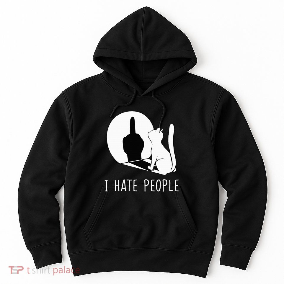Grumpy Kitten Cats I Dont Like People Cat Hoodie