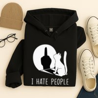 Grumpy Kitten Cats I Dont Like People Cat Hoodie