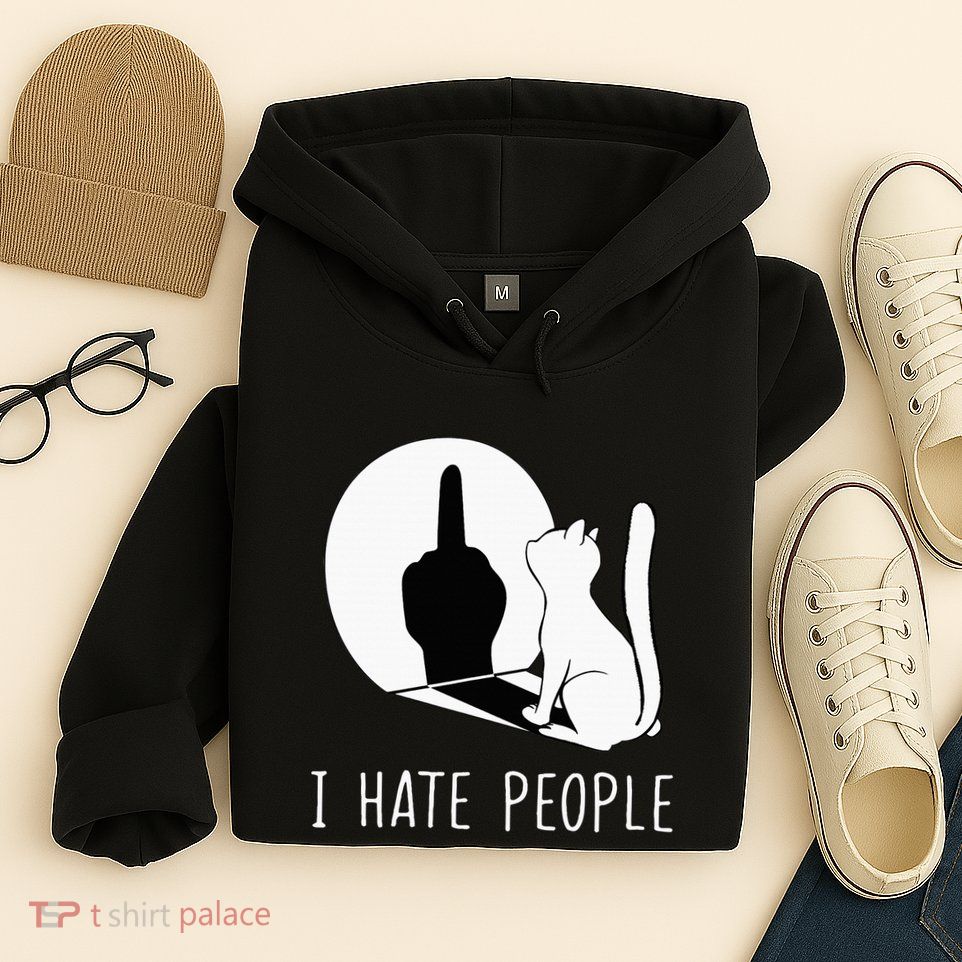 Grumpy Kitten Cats I Dont Like People Cat Hoodie