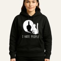 Grumpy Kitten Cats I Dont Like People Cat Hoodie