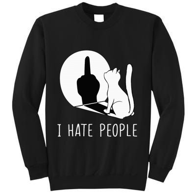 Grumpy Kitten Cats I Dont Like People Cat Sweatshirt
