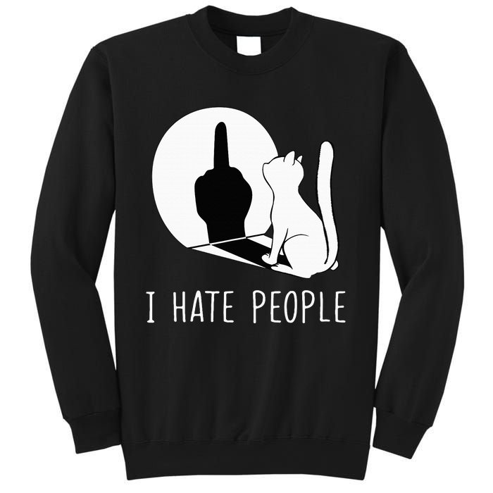 Grumpy Kitten Cats I Dont Like People Cat Sweatshirt