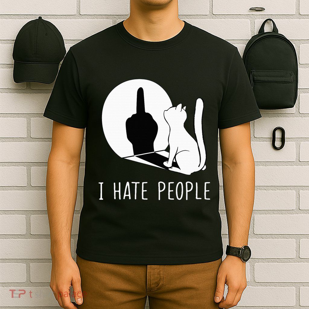 Grumpy Kitten Cats I Dont Like People Cat T-Shirt