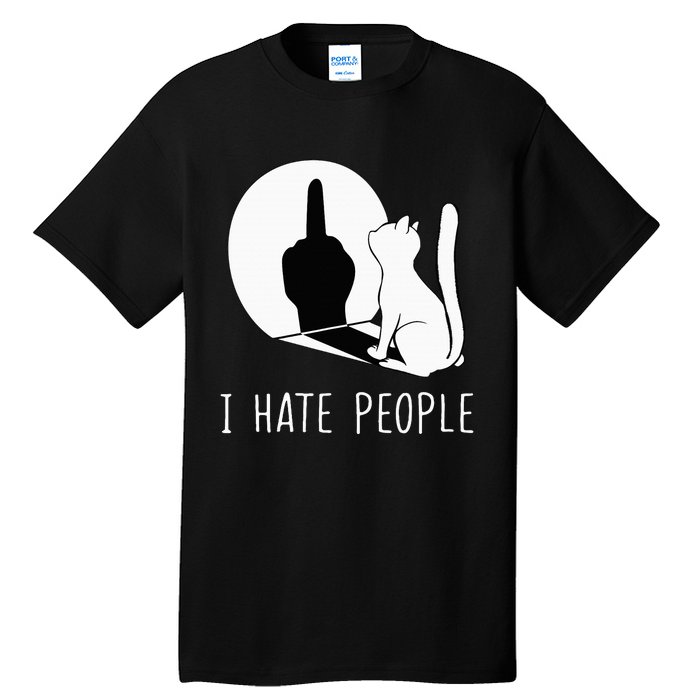 Grumpy Kitten Cats I Dont Like People Cat Tall T-Shirt