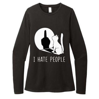 Grumpy Kitten Cats I Dont Like People Cat Womens CVC Long Sleeve Shirt