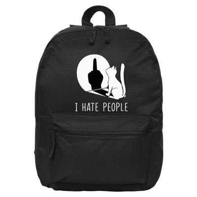 Grumpy Kitten Cats I Dont Like People Cat 16 in Basic Backpack