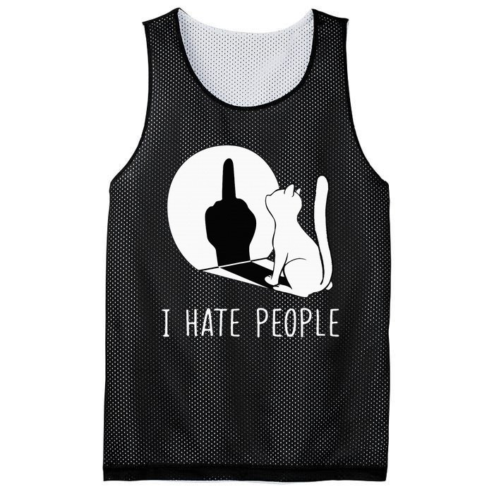 Grumpy Kitten Cats I Dont Like People Cat Mesh Reversible Basketball Jersey Tank