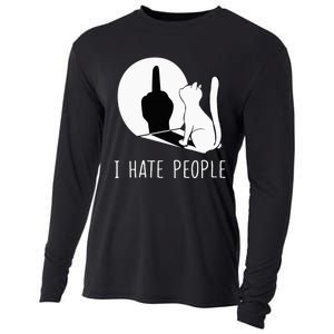 Grumpy Kitten Cats I Dont Like People Cat Cooling Performance Long Sleeve Crew