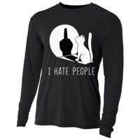 Grumpy Kitten Cats I Dont Like People Cat Cooling Performance Long Sleeve Crew