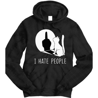 Grumpy Kitten Cats I Dont Like People Cat Tie Dye Hoodie