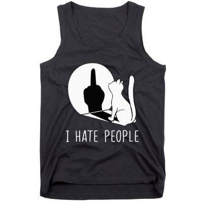 Grumpy Kitten Cats I Dont Like People Cat Tank Top
