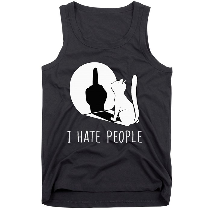 Grumpy Kitten Cats I Dont Like People Cat Tank Top