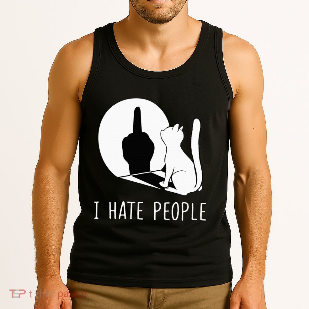 Grumpy Kitten Cats I Dont Like People Cat Tank Top