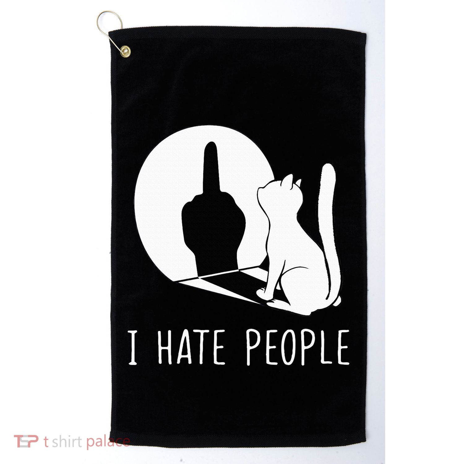 Grumpy Kitten Cats I Dont Like People Cat Golf Towel