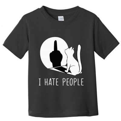 Grumpy Kitten Cats I Dont Like People Cat Toddler T-Shirt