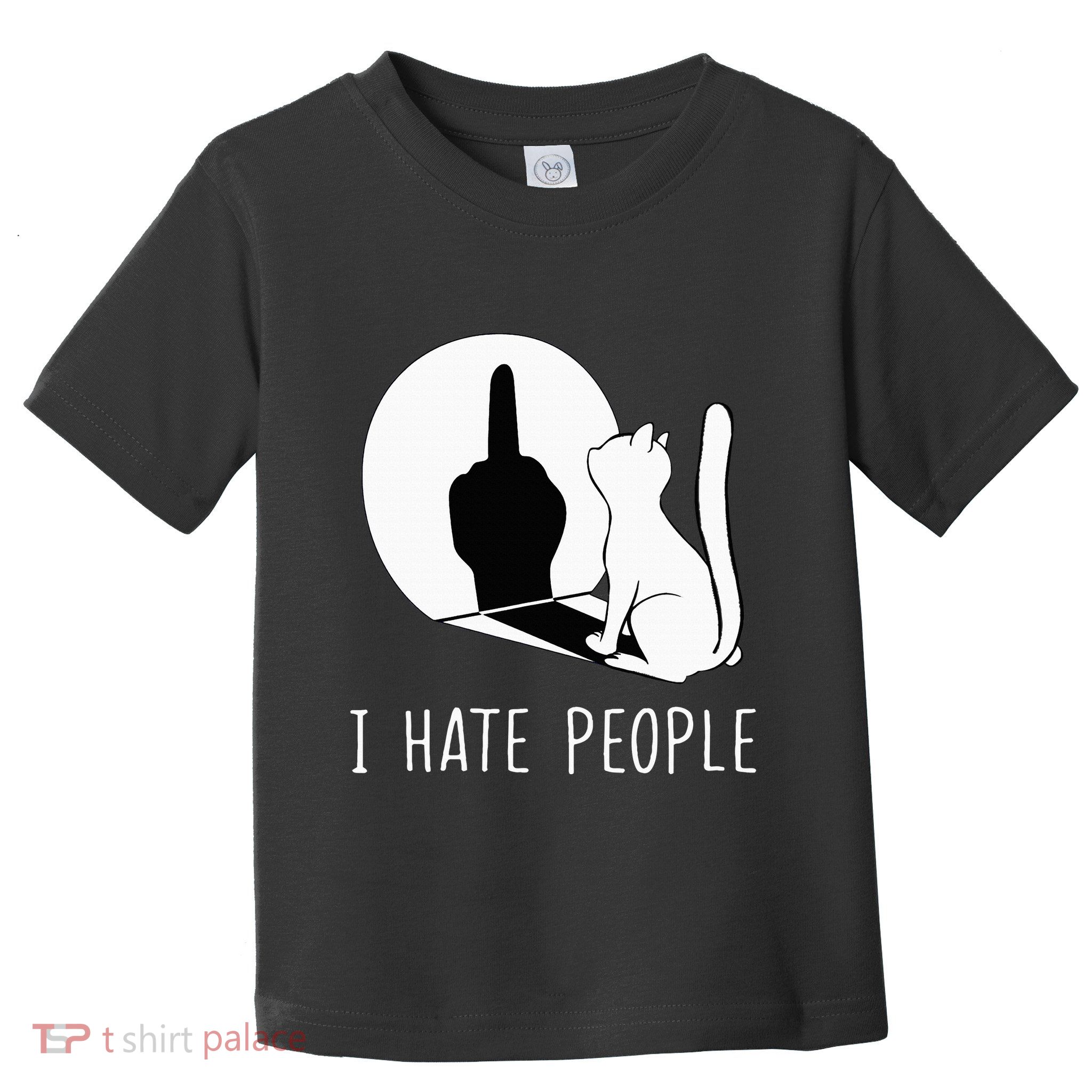 Grumpy Kitten Cats I Dont Like People Cat Toddler T-Shirt