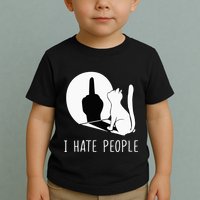 Grumpy Kitten Cats I Dont Like People Cat Toddler T-Shirt