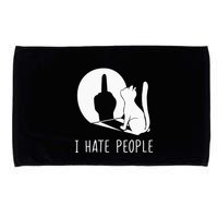 Grumpy Kitten Cats I Dont Like People Cat Microfiber Hand Towel