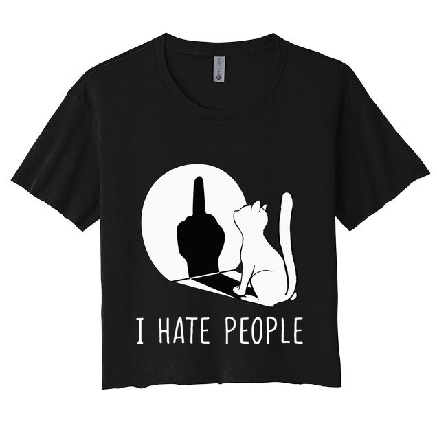 Grumpy Kitten Cats I Dont Like People Cat Crop Top