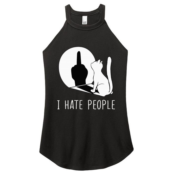 Grumpy Kitten Cats I Dont Like People Cat Women's Perfect Tri Rocker Tank