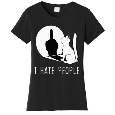 Grumpy Kitten Cats I Dont Like People Cat Women's T-Shirt