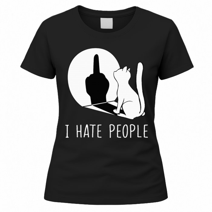 Grumpy Kitten Cats I Dont Like People Cat Women's T-Shirt