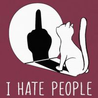 Grumpy Kitten Cats I Dont Like People Cat 16oz Travel Tumbler