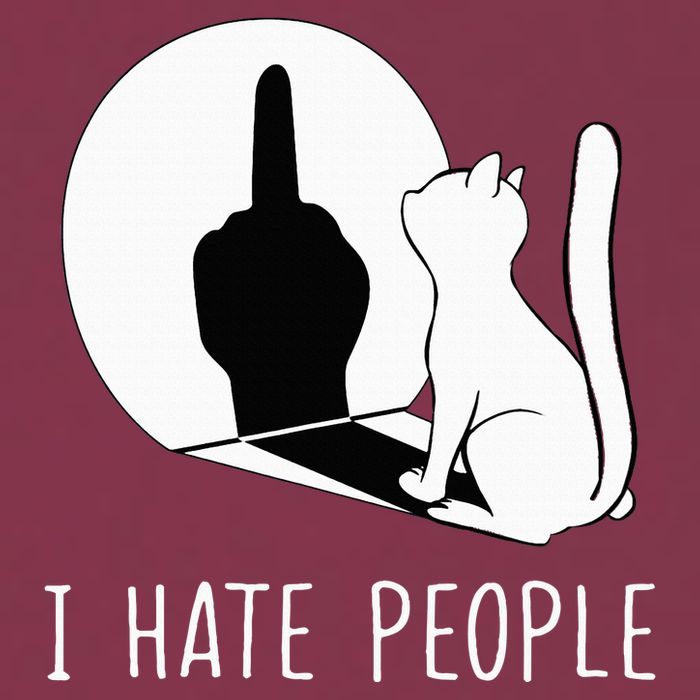 Grumpy Kitten Cats I Dont Like People Cat 16oz Travel Tumbler