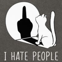 Grumpy Kitten Cats I Dont Like People Cat Cotton Canvas Backpack