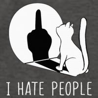 Grumpy Kitten Cats I Dont Like People Cat Vector Backpack