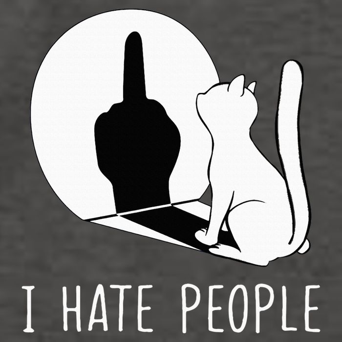 Grumpy Kitten Cats I Dont Like People Cat Vector Backpack