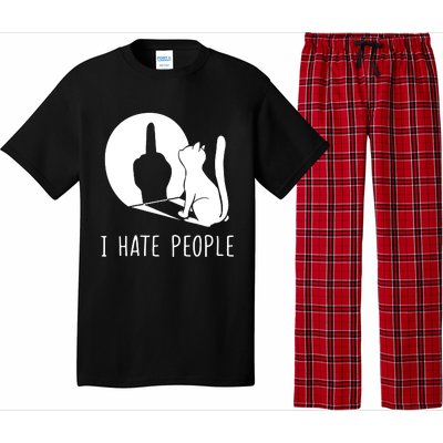 Grumpy Kitten Cats I Dont Like People Cat I Hate People Cat Pajama Set