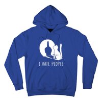 Grumpy Kitten Cats I Dont Like People Cat I Hate People Cat Hoodie