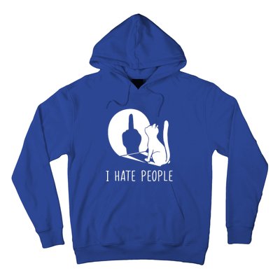 Grumpy Kitten Cats I Dont Like People Cat I Hate People Cat Hoodie