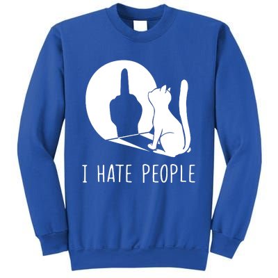 Grumpy Kitten Cats I Dont Like People Cat I Hate People Cat Sweatshirt