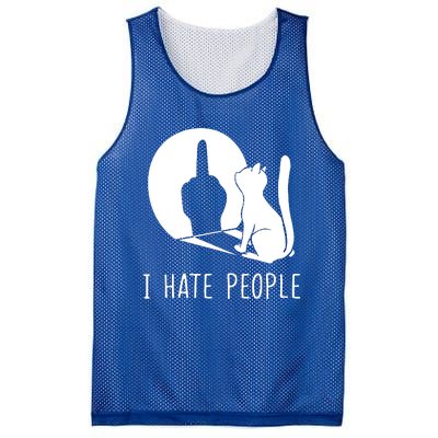 Grumpy Kitten Cats I Dont Like People Cat I Hate People Cat Mesh Reversible Basketball Jersey Tank