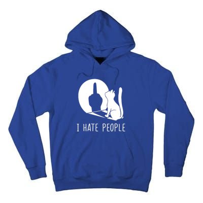 Grumpy Kitten Cats I Dont Like People Cat I Hate People Cat Tall Hoodie