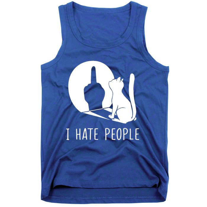 Grumpy Kitten Cats I Dont Like People Cat I Hate People Cat Tank Top