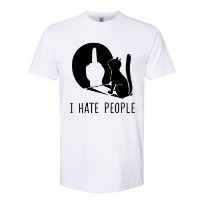 Grumpy Kitten Cats I Dont Like People Cat I Hate People Cat Softstyle CVC T-Shirt